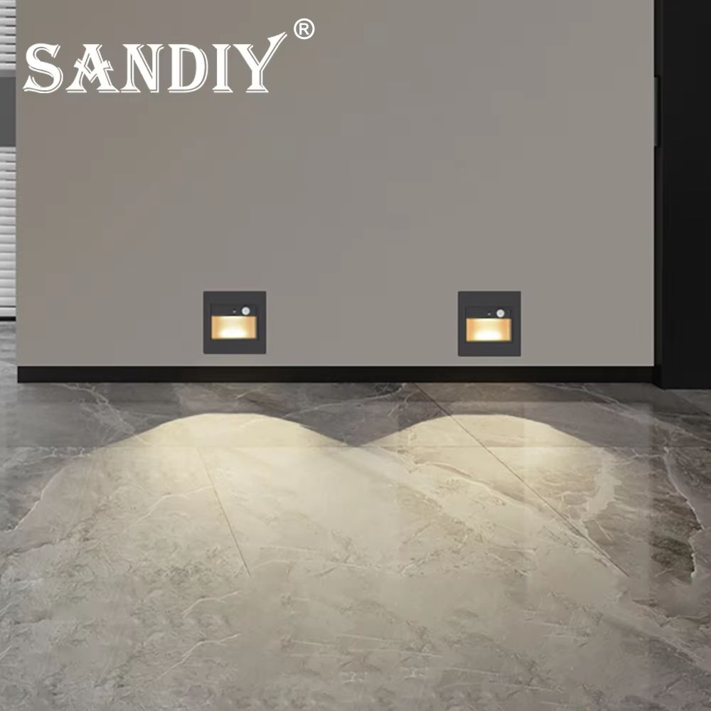 Smart Motion Sensor Recessed Stair Wall Light With Voice Activation 3