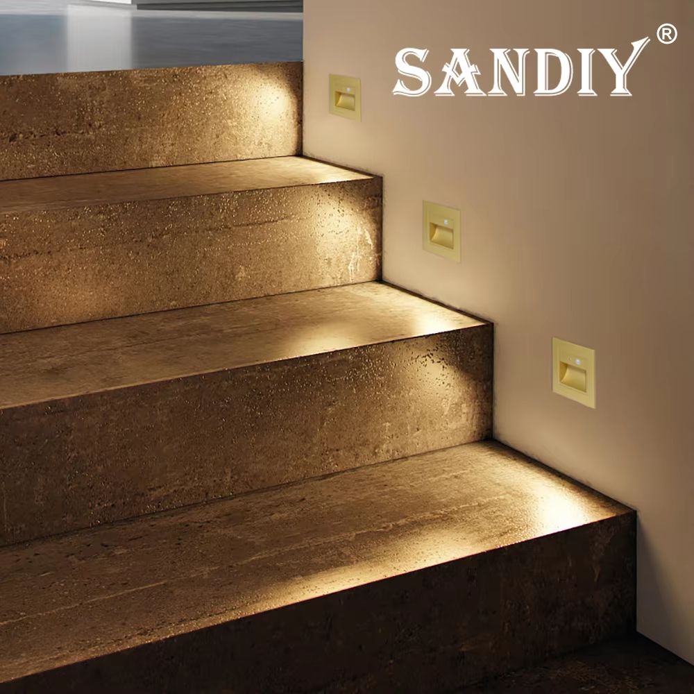 Smart Motion Sensor Recessed Stair Wall Light With Voice Activation 5