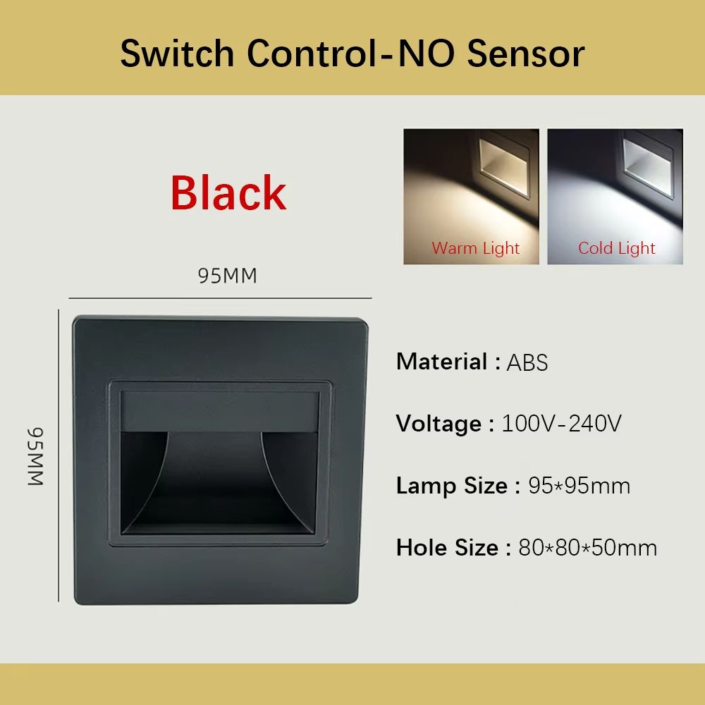 Smart Motion Sensor Recessed Stair Wall Light With Voice Activation 8