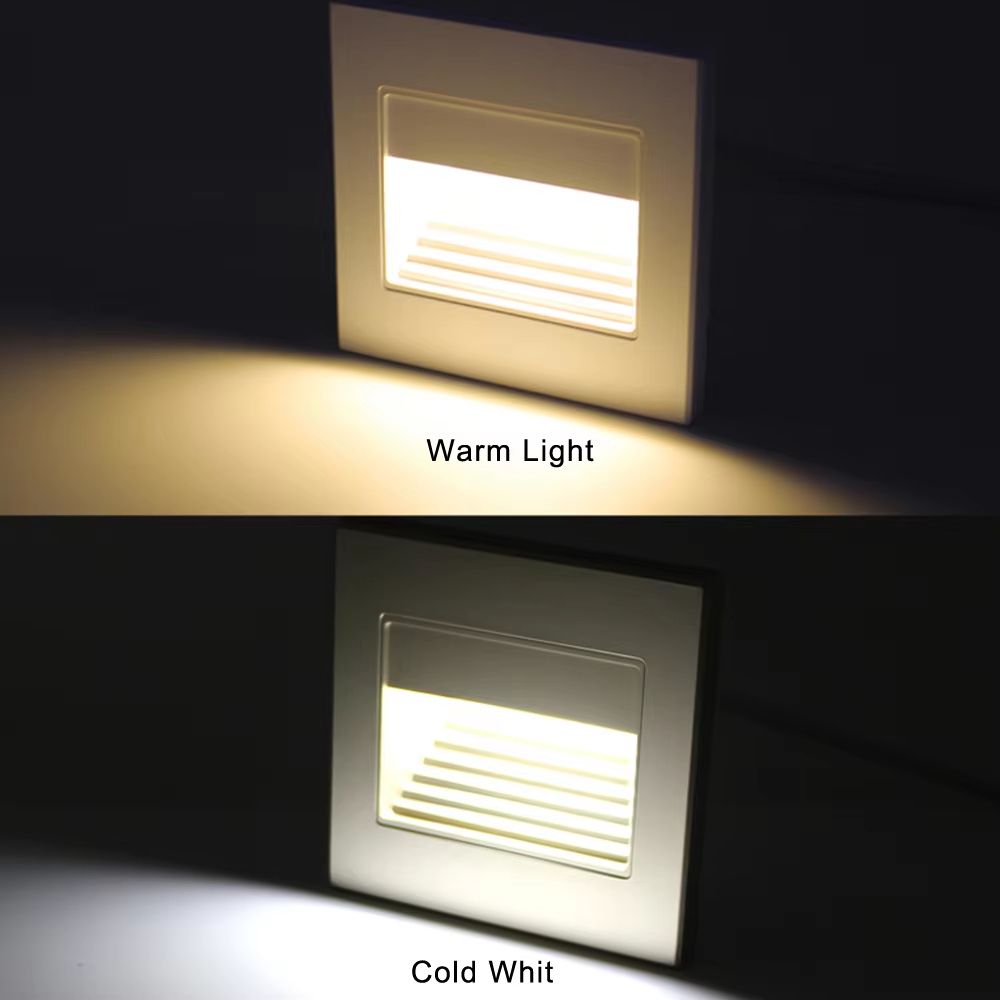 Recessed LED Stair Wall Night Light For Indoor Steps Decor 110V220V 4