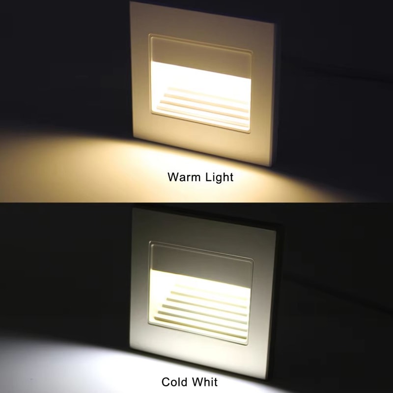 Recessed LED Stair Wall Night Light For Indoor Steps Decor 110V220V 4