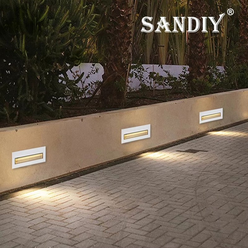 Waterproof Outdoor LED Recessed Stair Step Wall Light 12V110V220V 1