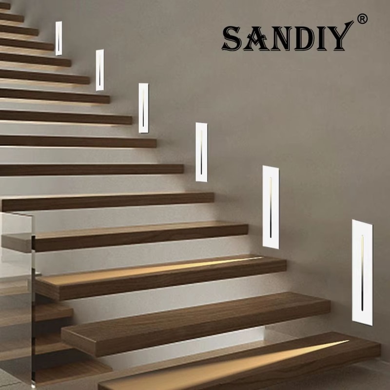 Waterproof Outdoor LED Recessed Stair Step Wall Light 12V110V220V 4