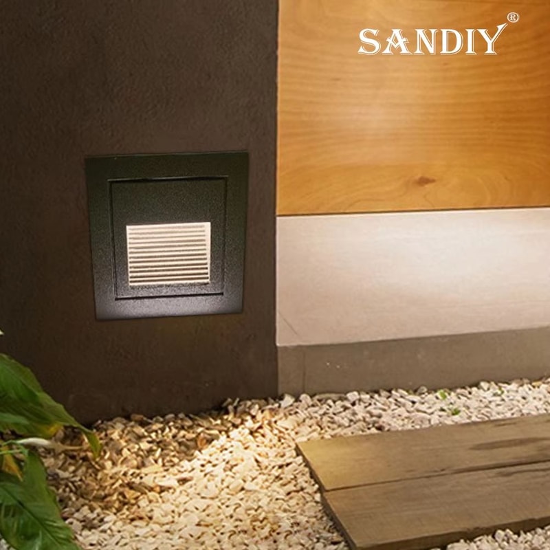 Waterproof Outdoor LED Recessed Stair Wall Lamp For Yard Balcony Terrace 12V110V220V 5
