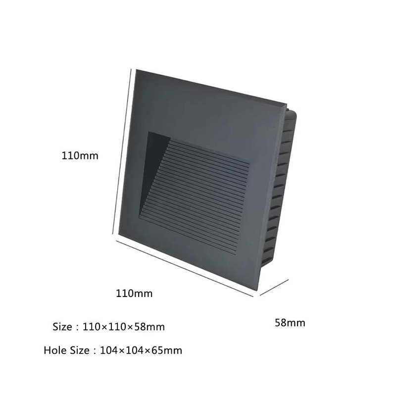 Waterproof Outdoor LED Recessed Stair Wall Lamp For Yard Balcony Terrace 12V110V220V 8