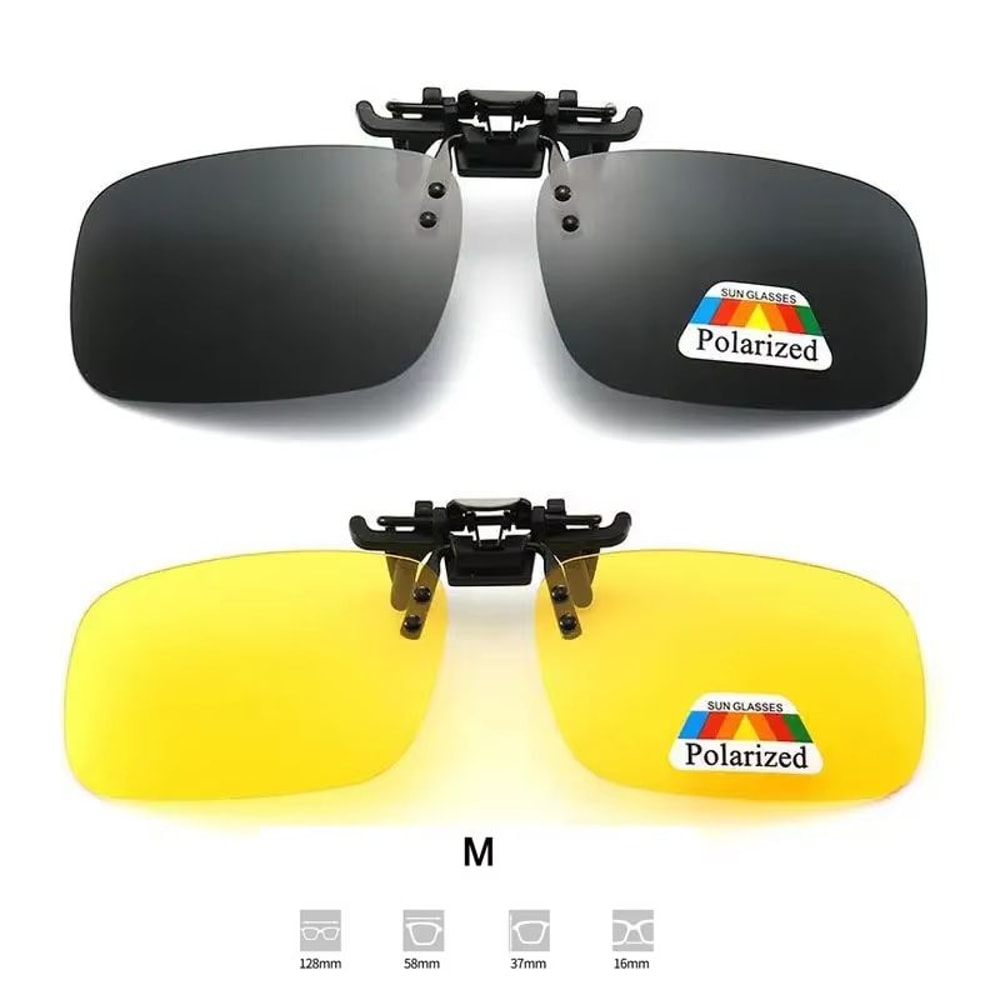 ClipOn FlipUp Polarized Driving And Outdoor Sunglasses 19