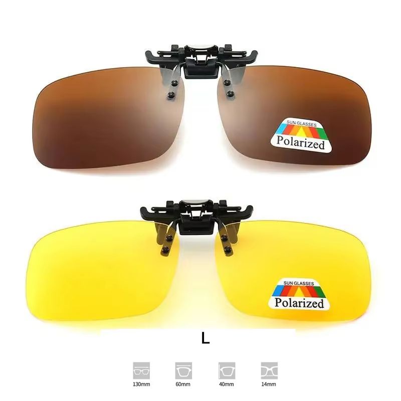 ClipOn FlipUp Polarized Driving And Outdoor Sunglasses 24