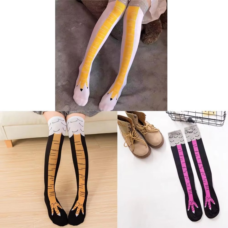 Funny Chicken Paw OverKnee Socks For Girls 123 Pieces 15