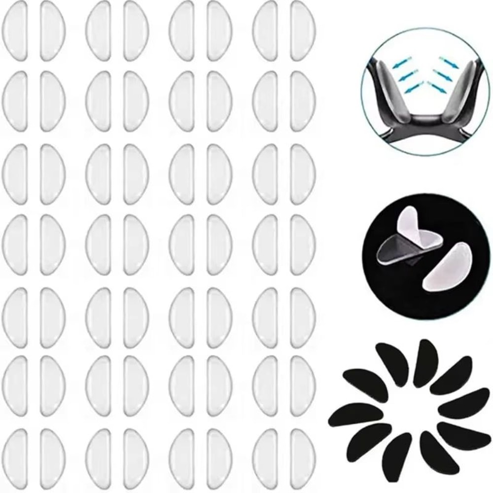 Transparent Silicone Adhesive Nose Pads For Glasses 1020 Pcs 0