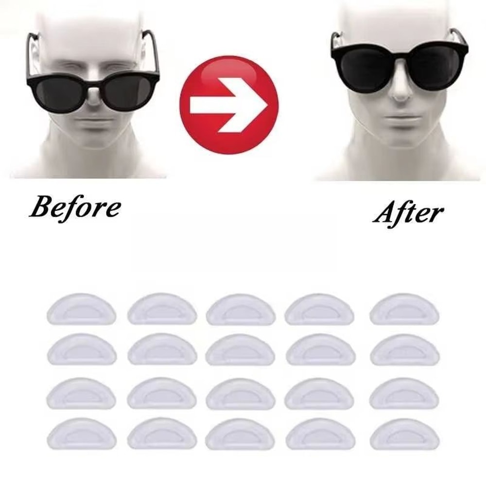 Transparent Silicone Adhesive Nose Pads For Glasses 1020 Pcs 3