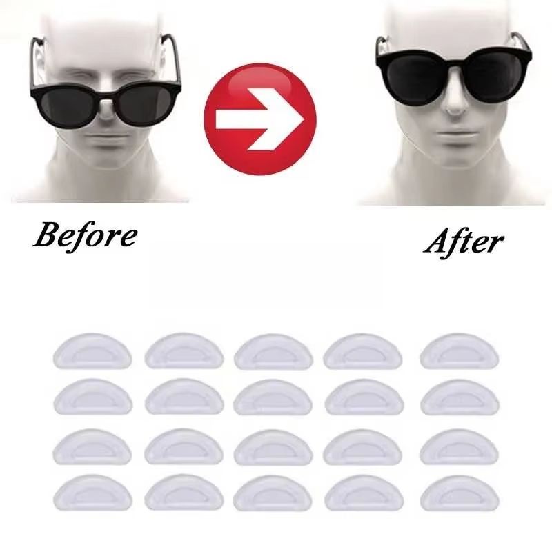 Transparent Silicone Adhesive Nose Pads For Glasses 1020 Pcs 3