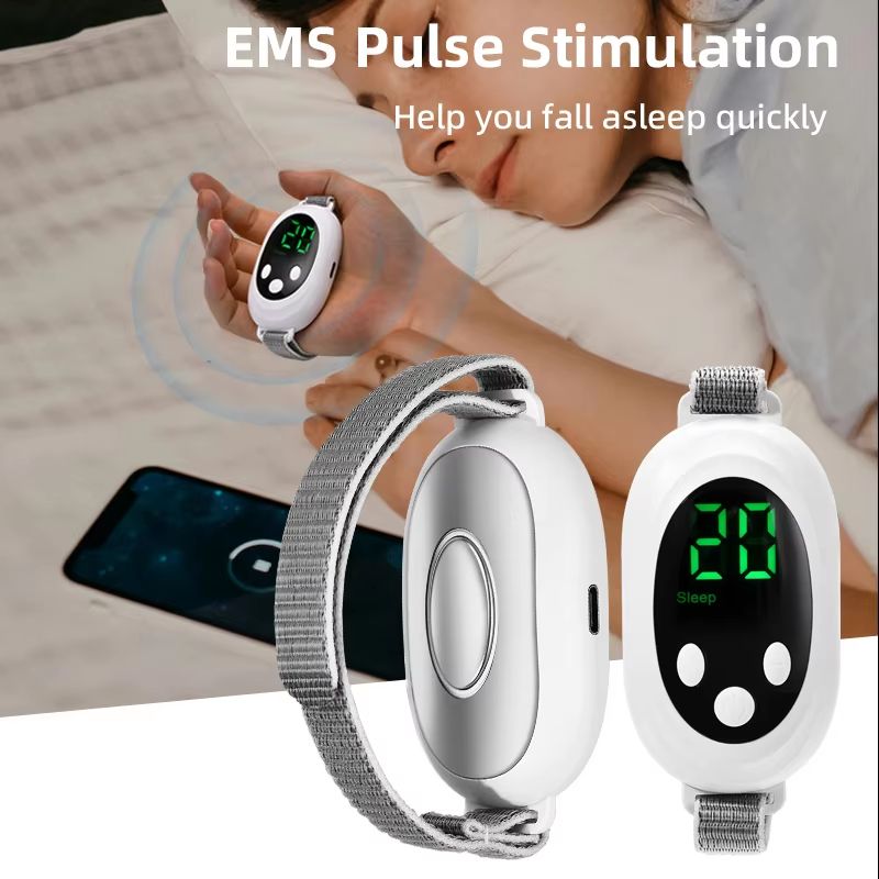 Microcurrent EMS Sleep Aid Device Palm Pulse Massager For Stress And Insomnia Relief 0