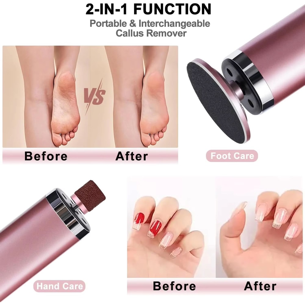 Electric Foot Callus Remover 2in1 Rechargeable Foot And Nail File Tool 1