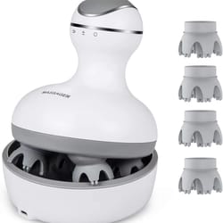 cordless electric scalp massager for hair growth, deep clean & stress relief