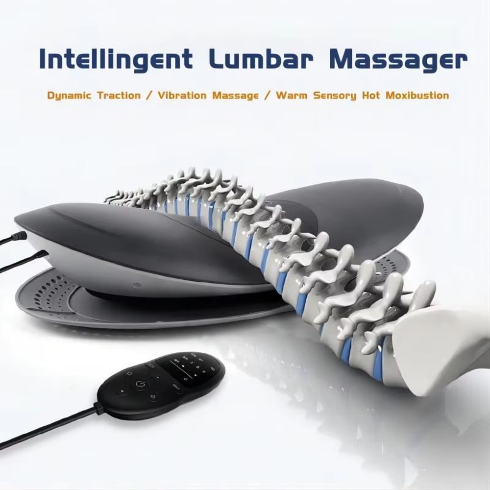 Electric Lumbar Traction Massager With Vibration Heat Spine Support For Back Relaxation 2