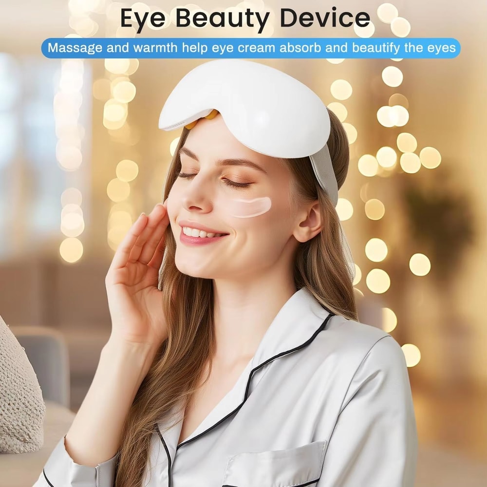 Rechargeable Eye Massager With Heat Cooling And Bluetooth For Puffiness Sleep Support Relaxation 5