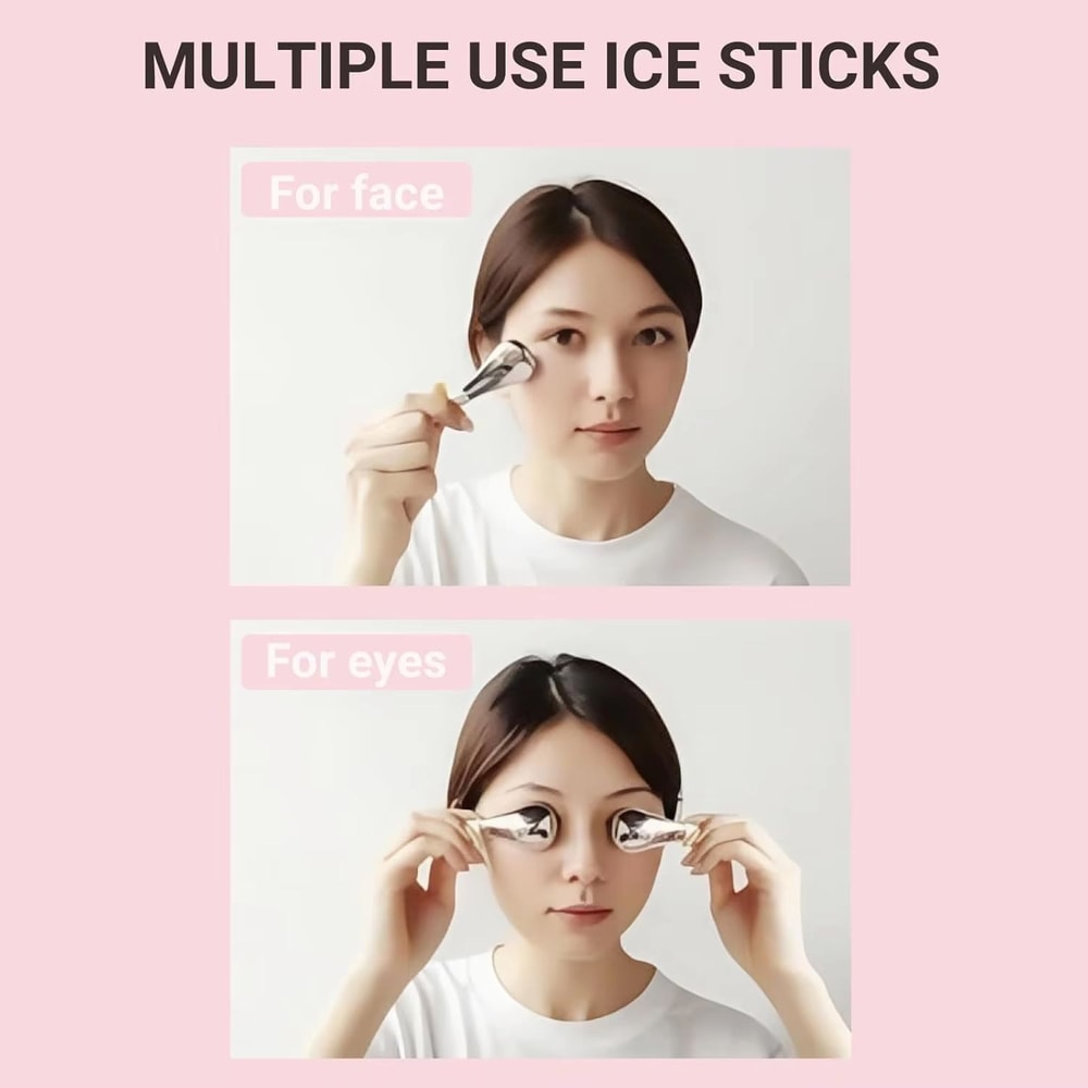 Stainless Steel Ice Globes For Face Eyes Cryo Cooling Beauty Rollers For Puffiness Wrinkles Skin 5