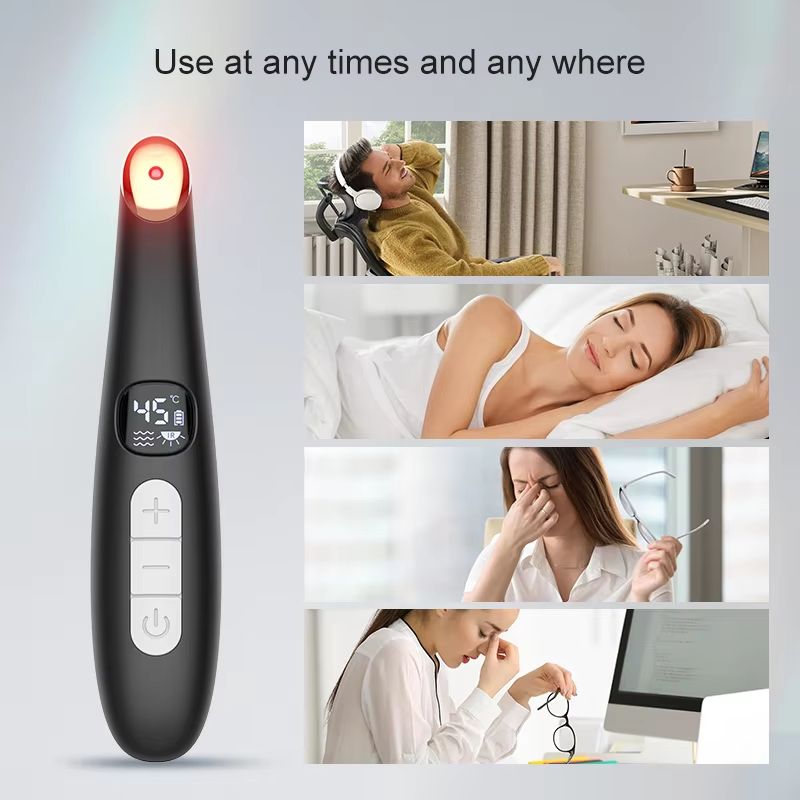 3in1 LED Eye Lift Wand With Red Light Therapy Vibration Heat For Puffiness Dark Circles Dry Eye R 5