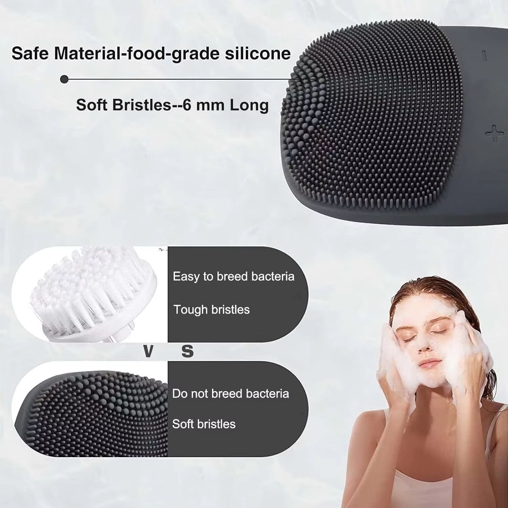 3in1 Electric Waterproof Silicone Facial Cleansing Brush With DeepClean Exfoliation And Blackhead R 3