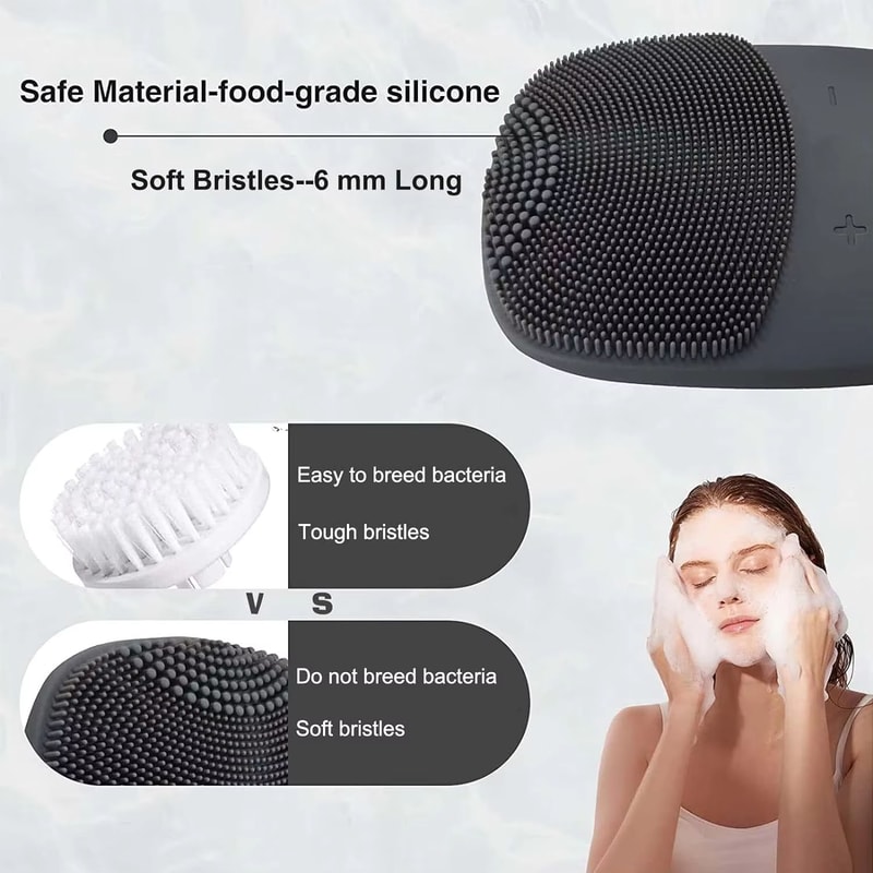 3in1 Electric Waterproof Silicone Facial Cleansing Brush With DeepClean Exfoliation And Blackhead R 3