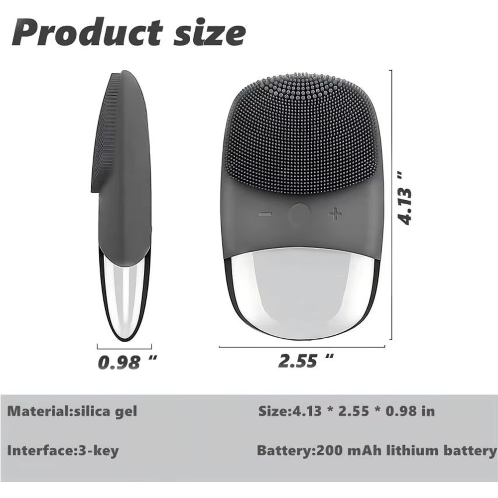 3in1 Electric Waterproof Silicone Facial Cleansing Brush With DeepClean Exfoliation And Blackhead R 5
