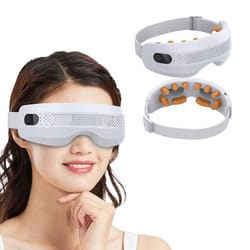 rechargeable eye acupressure massager with vibration, bluetooth, and 3 modes for refreshing eye care