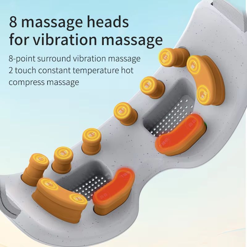Rechargeable Eye Acupressure Massager With Vibration Bluetooth And 3 Modes For Refreshing Eye Care 2