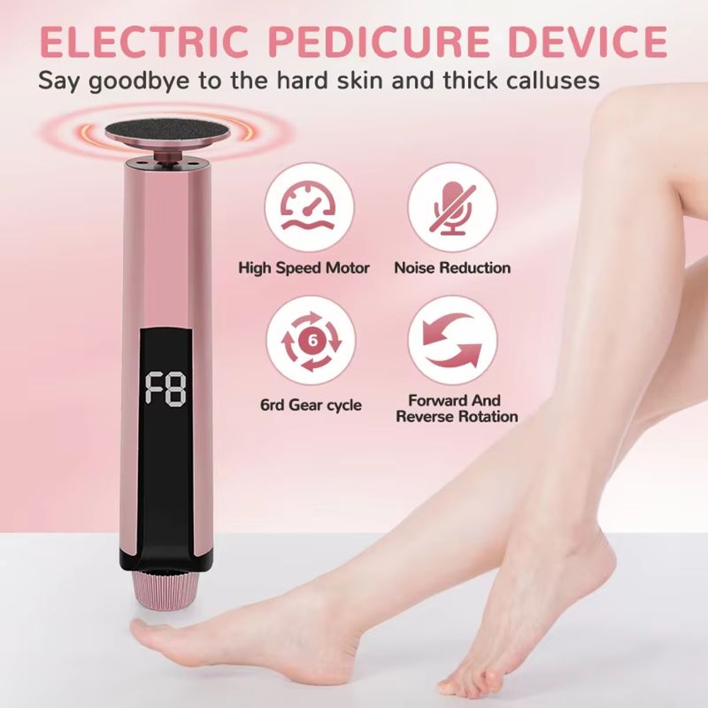 2in1 Electric Foot File Callus Remover With Nail Grinder And Sandpaper Disks 2