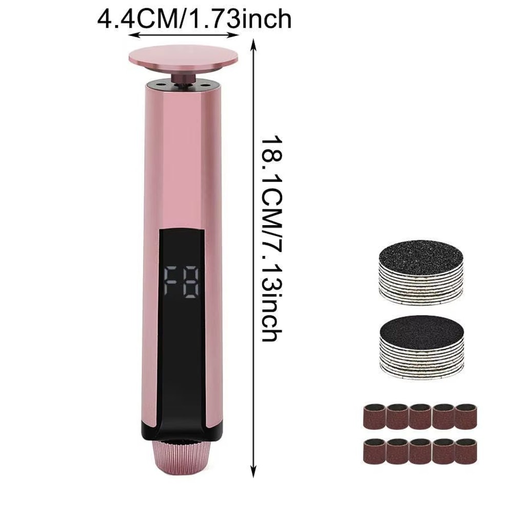 2in1 Electric Foot File Callus Remover With Nail Grinder And Sandpaper Disks 5