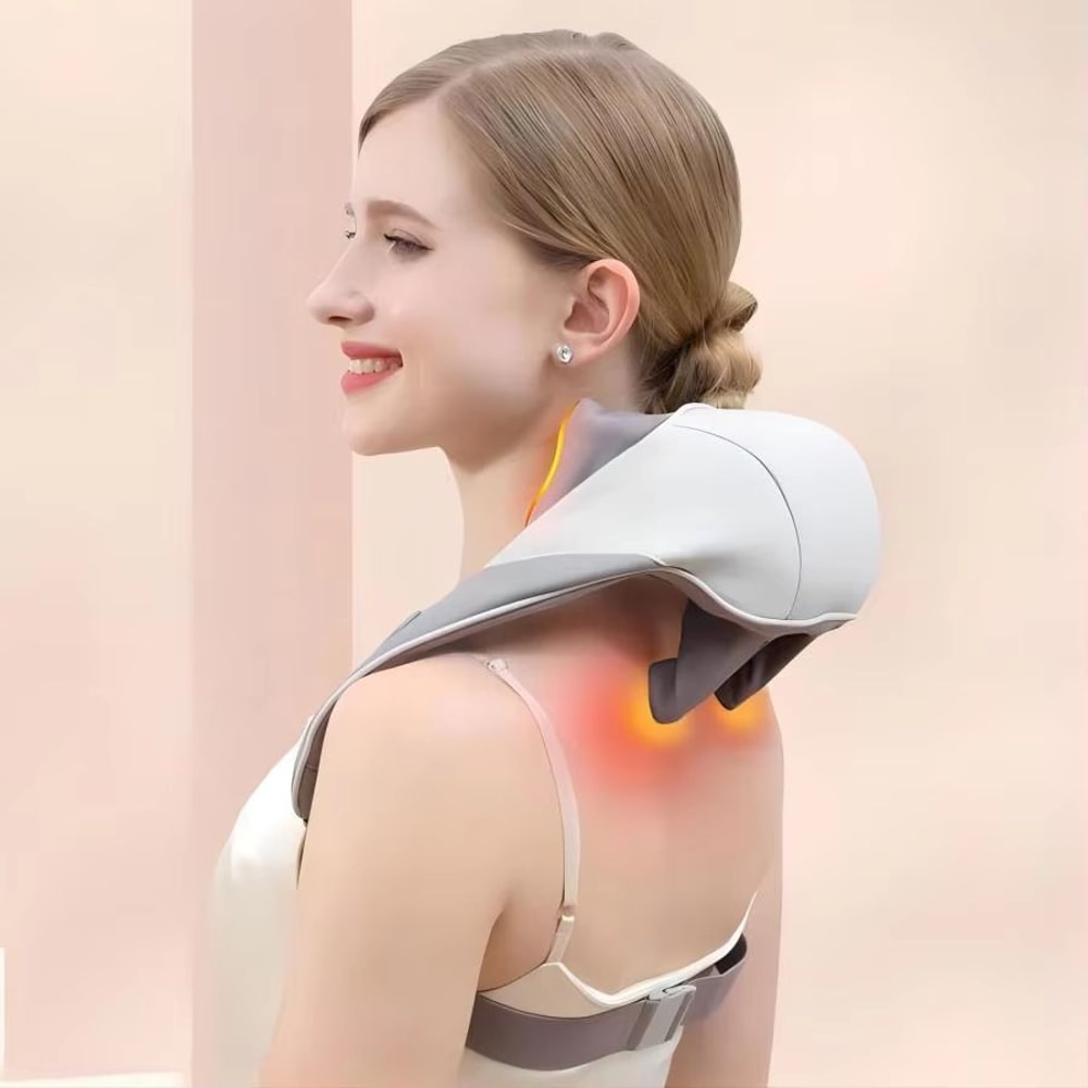 Wireless 6D Deep Tissue Neck Shoulder Back Massager Pillow With Brushless Motor And Heat Therapy 0