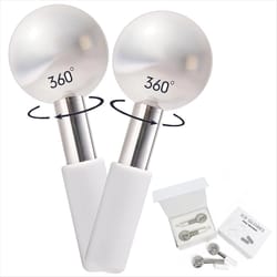 360° stainless steel ice globe facial massager - cooling cryo sticks for face & eyes
