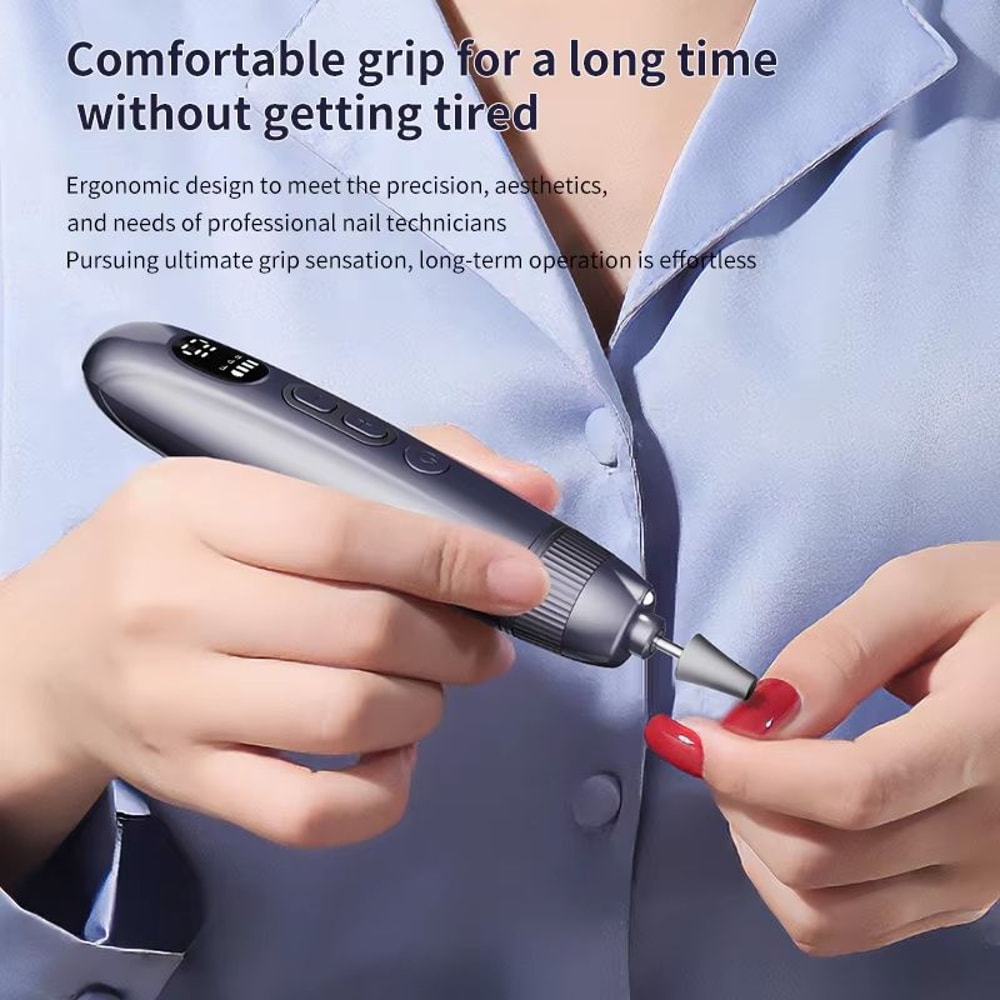 Professional Manicure Pedicure Kit Electric Nail File Set Cordless Nail Drill Machine 10 Speed Nail 3