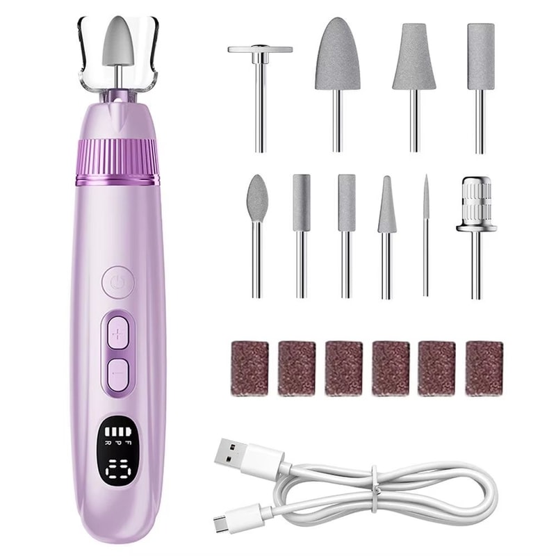 Professional Manicure Pedicure Kit Electric Nail File Set Cordless Nail Drill Machine 10 Speed Nail 7