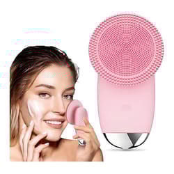 silicone face cleansing brush electric facial scrubber massager sonic vibration waterproof skin care tool for pore clean