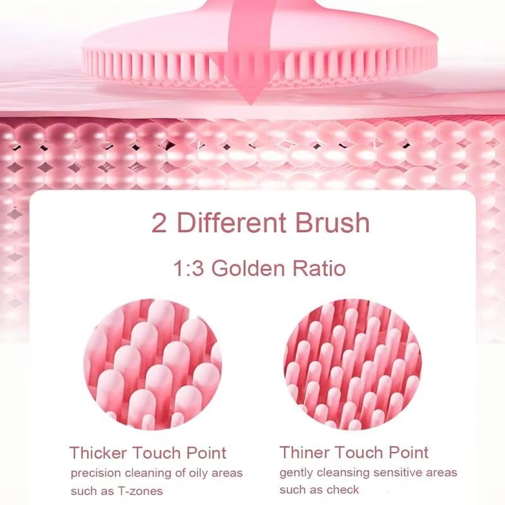 Silicone Face Cleansing Brush Electric Facial Scrubber Massager Sonic Vibration Waterproof Skin Car 1