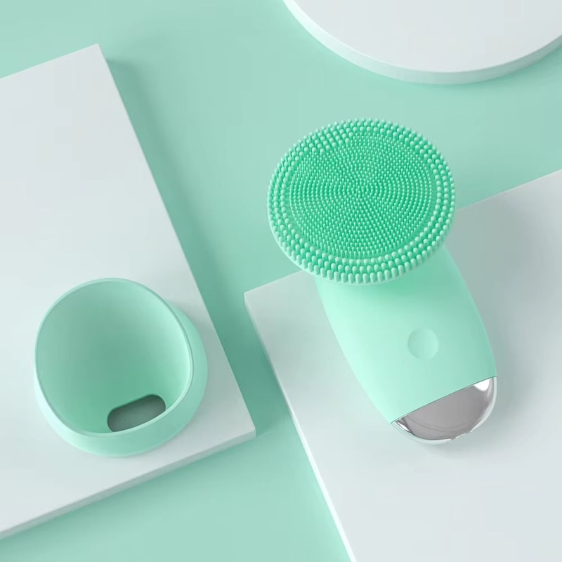 Silicone Face Cleansing Brush Electric Facial Scrubber Massager Sonic Vibration Waterproof Skin Car 7