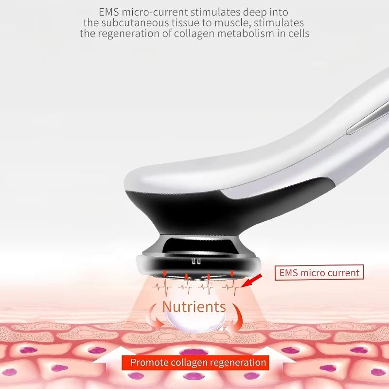 6 In 1 EMS Face Lifting Massager With LED Photon Therapy For Anti Aging And Skin Firming 2