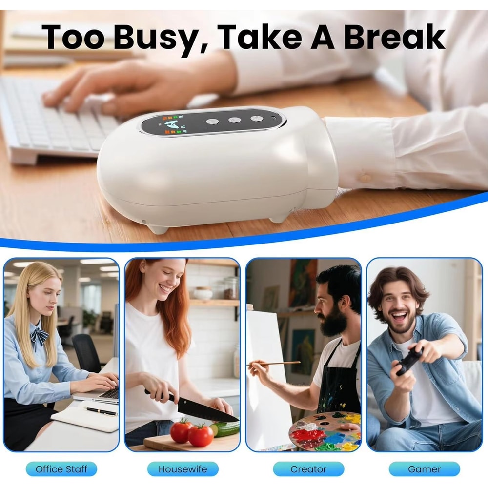 Electric Hand Massager With Airbag Compression And Automatic UV Cleaning For Wrist Palm And Finger 5