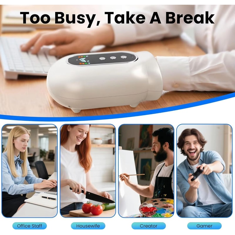 Electric Hand Massager With Airbag Compression And Automatic UV Cleaning For Wrist Palm And Finger 5