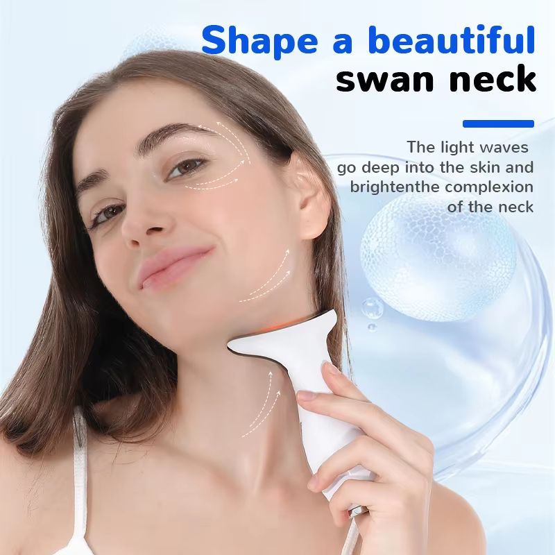 Newest 7 In 1 LED Microcurrent Face And Neck Beauty Device With Warm And Cold Therapy For Wrinkle A 2