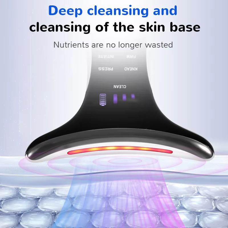 Newest 7 In 1 LED Microcurrent Face And Neck Beauty Device With Warm And Cold Therapy For Wrinkle A 3