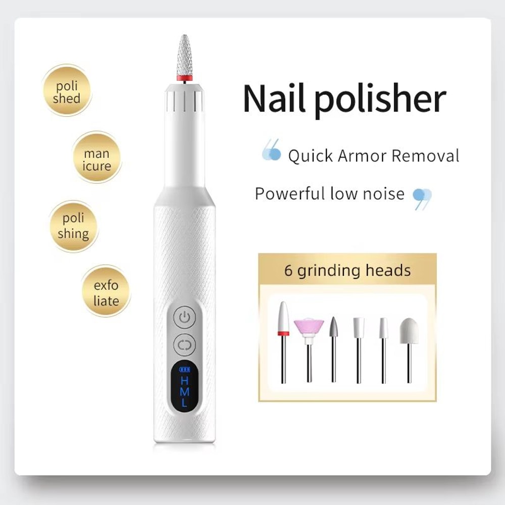 Electric Nail Drill Cordless Nail File Manicure Pedicure Kit For Acrylic And Gel Nails Professional 1
