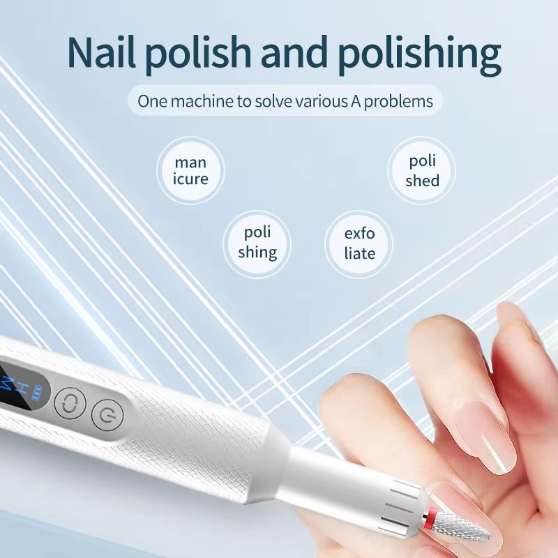 Electric Nail Drill Cordless Nail File Manicure Pedicure Kit For Acrylic And Gel Nails Professional 4
