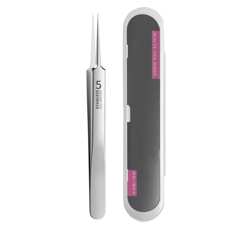 UltraFine No5 Cell Pimples And Blackhead Clip Tweezers Pimple Popper Tool Kit With Acne Needle 6