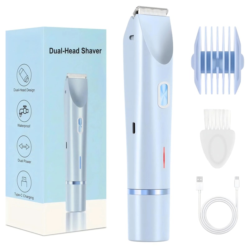 2 In 1 Women Electric Razor And Body Trimmer For Bikini Underarms Legs And Face Waterproof Painless 8