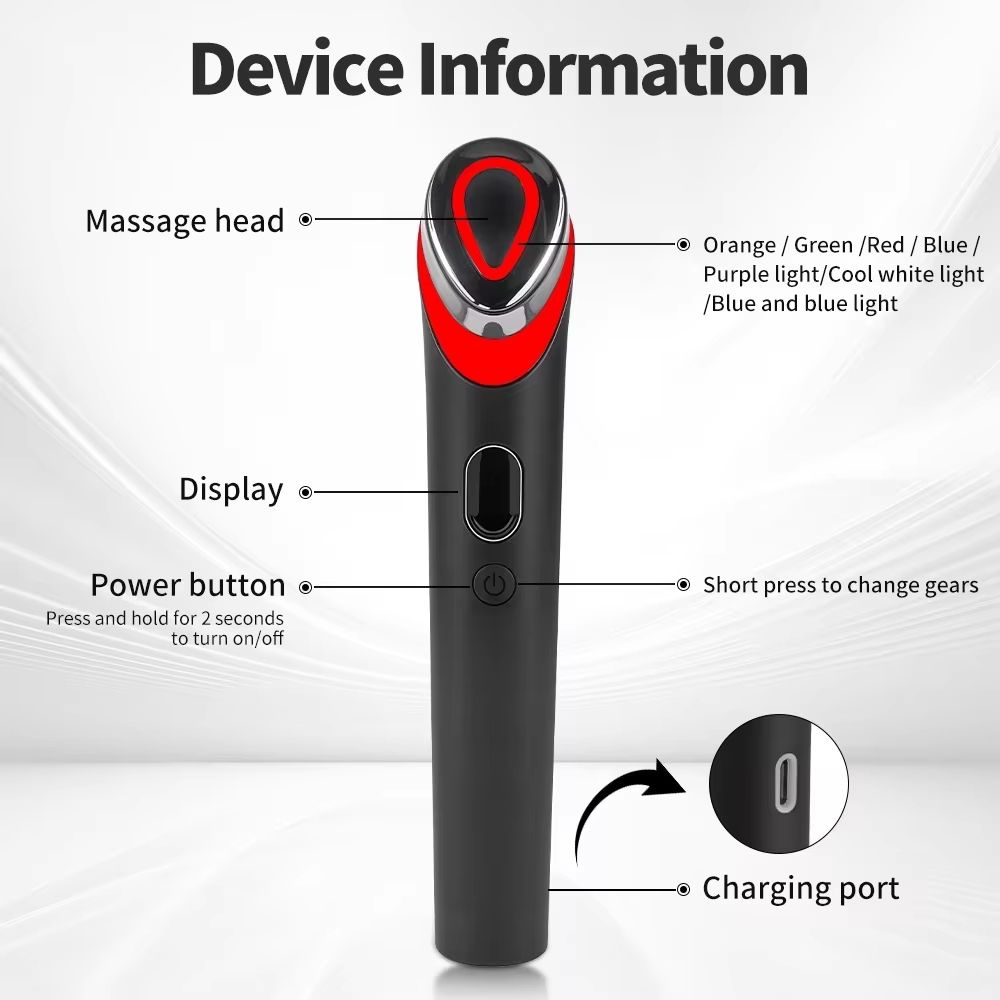 7 Color AgeR Booster Pro Facial Skin Care Device With EMS Microcurrent Lift And LED Therapy For Ant 5