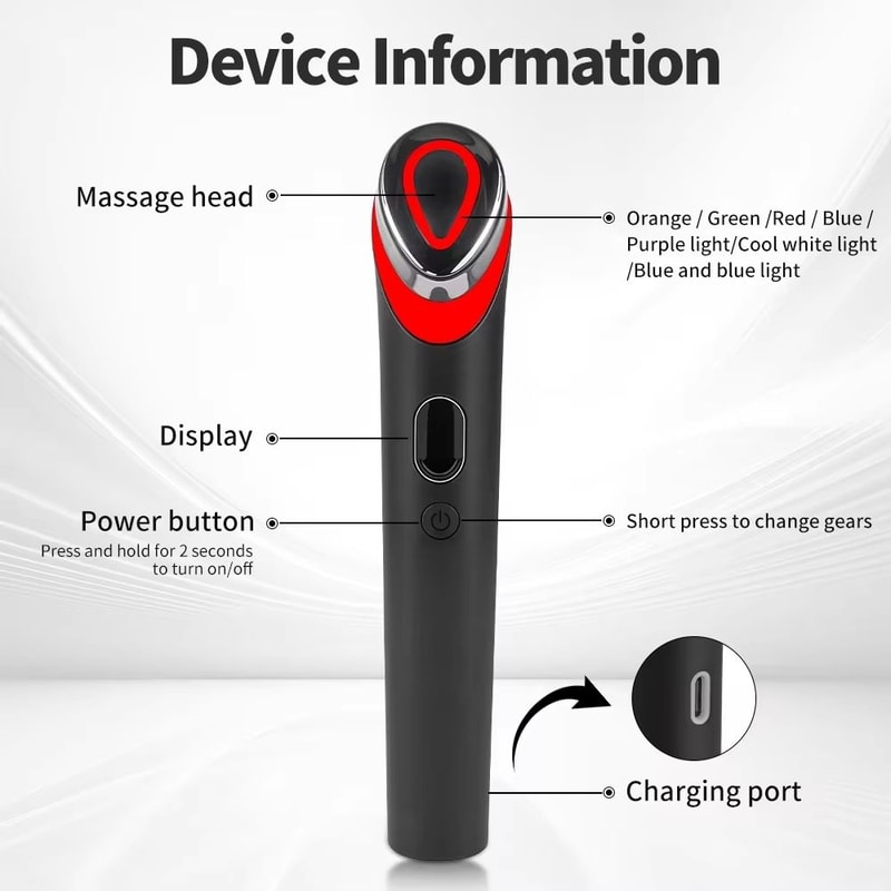 7 Color AgeR Booster Pro Facial Skin Care Device With EMS Microcurrent Lift And LED Therapy For Ant 5