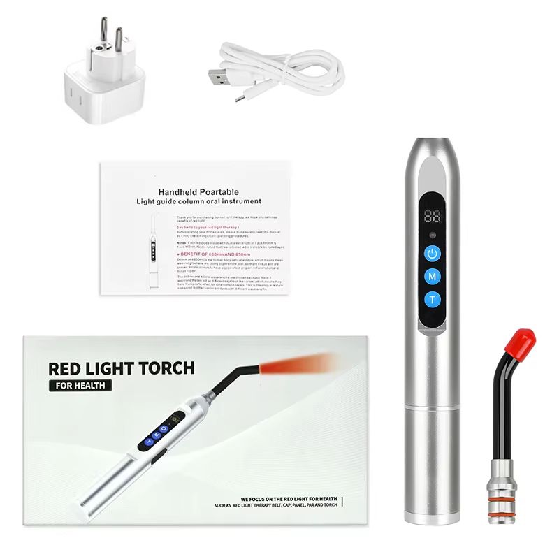 Red Light Therapy Cold Sore Treatment Device With 660 Nm And 850 Nm Near Infrared LED Light Wand 6