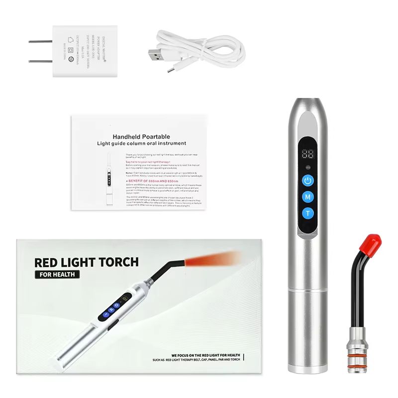 Red Light Therapy Cold Sore Treatment Device With 660 Nm And 850 Nm Near Infrared LED Light Wand 7