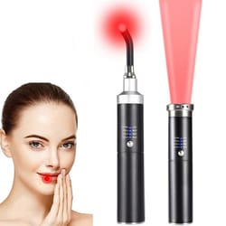infrared and red light therapy lamp for cold sore and body pain relief